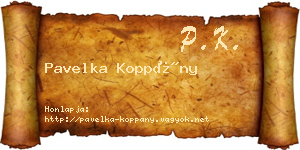 Pavelka Koppány névjegykártya